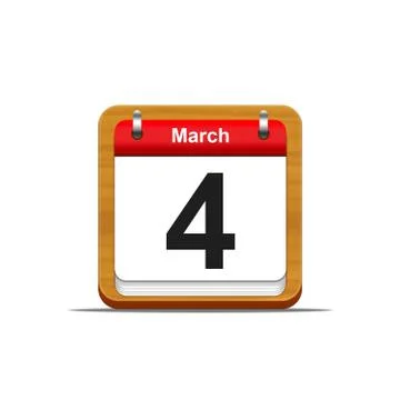 March 4. Stock Illustration