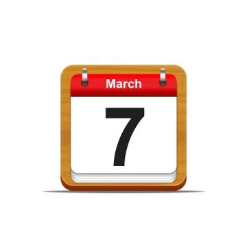 March 7. Stock Illustration