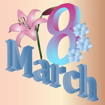 March 8 Stock Illustration