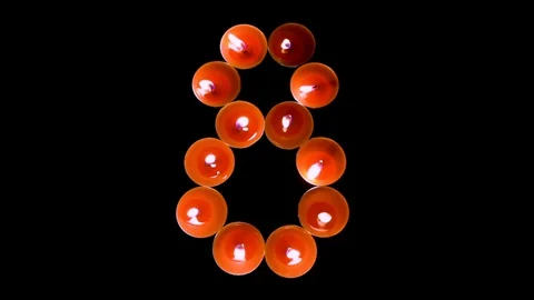 March 8. Small red candles close-up. Stock Footage 122368246