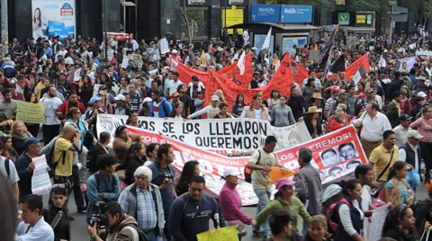 March for Ayotzinapa Stock Footage 46481767