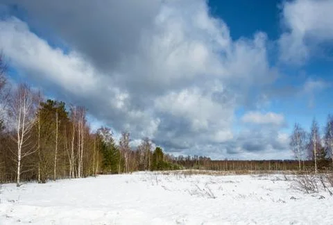 The March beautiful scenery. Stock Photos