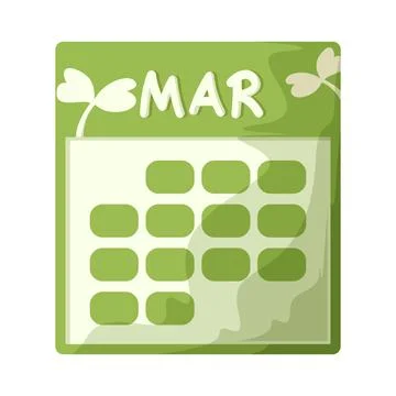 March calendar illustration Stock Illustration