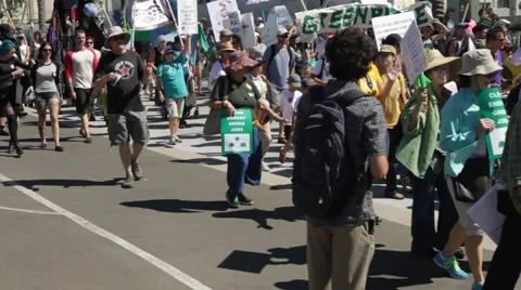 March for Climate change 9-21-14 Video stock 41870087