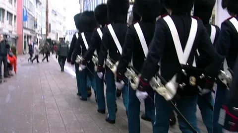 March of Denmark Royal Life Guards Stock-Footage 45841297