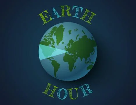 March Earth hour day. Иллюстрация