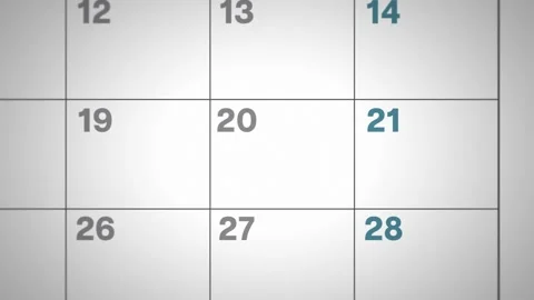 March Eid al Fitr date highlighted on calendar with hand drawn red circle Stock Footage 327571219