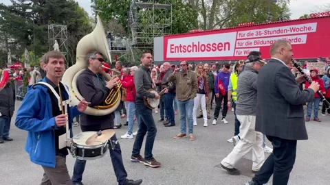 March on the first of may in vienna Stock Footage 228371184