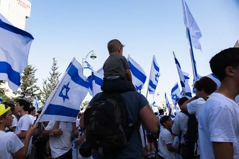 March of flags, Jerusalem 2021. מצעד הדגלים Stock Photos