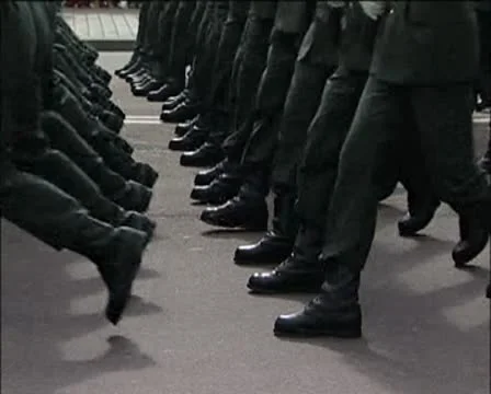 The march Stock Footage 8849138