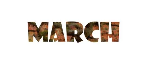 MARCH Stock Illustration