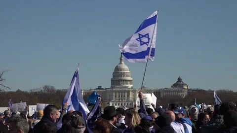 March for Israel rally, Washington, DC | Stock Video | Pond5