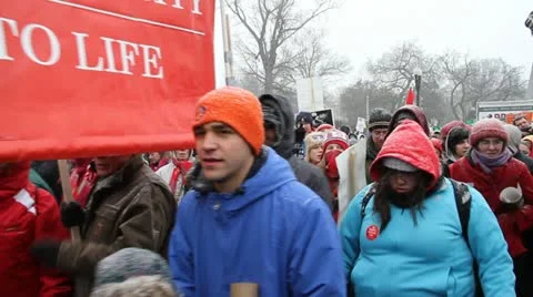 March for Life Rally Stock Footage