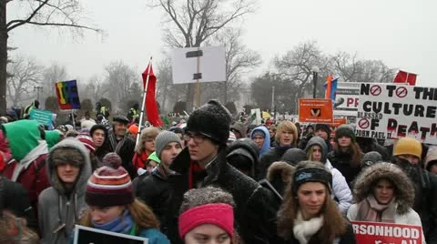 March for Life Rally Stock Footage 20523203