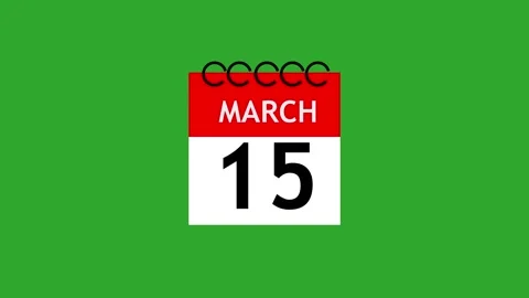 March month calender. calender simple icon animation date change time month.. Video stock 307976879