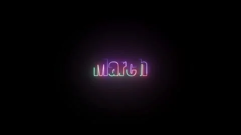 March Month Text Animation Stock Footage 324802569