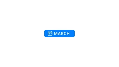 March Month Text Overlay Animation With Transparent Background Stock Footage 315011032