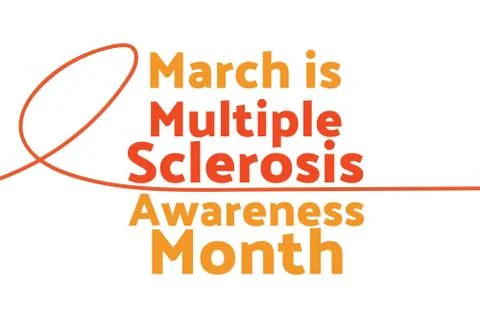 March is Multiple Sclerosis Awareness Month. Template for background, banner Stock Illustration