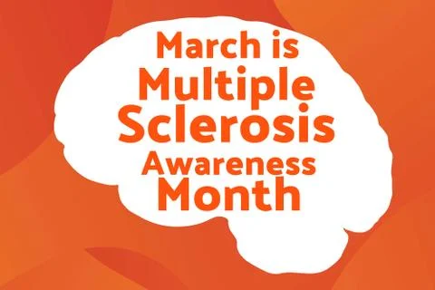 March is Multiple Sclerosis Awareness Month. Template for background, banner Stock Illustration