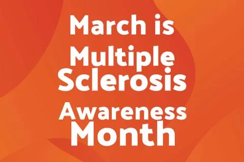March is Multiple Sclerosis Awareness Month. Template for background, banner Stock Illustration