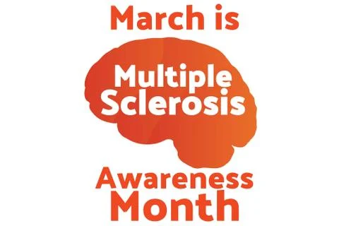 March is Multiple Sclerosis Awareness Month. Template for background, banner Stock Illustration