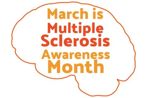 March is Multiple Sclerosis Awareness Month. Template for background, banner Stock Illustration