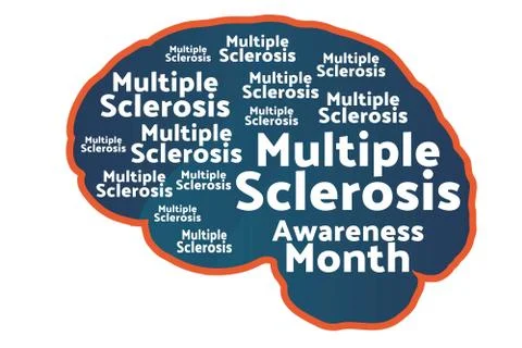 March is Multiple Sclerosis Awareness Month. Template for background, banner Stock Illustration