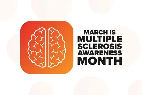 March is Multiple Sclerosis Awareness Month. Holiday concept. Template for Stock Illustration