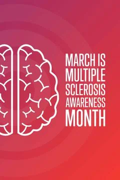 March is Multiple Sclerosis Awareness Month. Holiday concept. Template for Stock Illustration