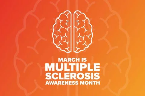 March is Multiple Sclerosis Awareness Month. Holiday concept. Template for Stock Illustration
