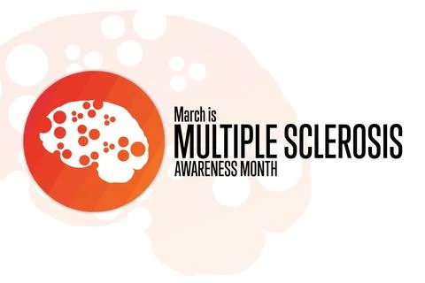 March is Multiple Sclerosis Awareness Month. Holiday concept. Template for Stock Illustration