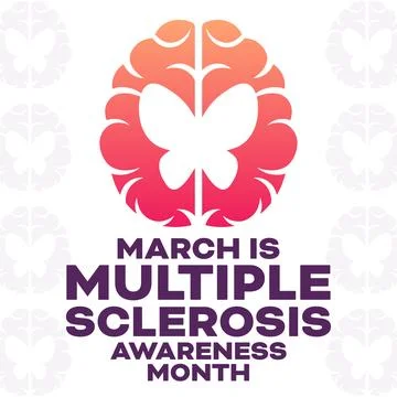 March is Multiple Sclerosis Awareness Month. Vector illustration. Holiday poster Illustrazione stock