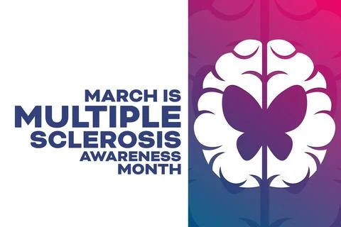 March is Multiple Sclerosis Awareness Month. Vector illustration. Holiday poster Illustrazione stock
