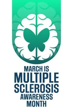 March is Multiple Sclerosis Awareness Month. Vector illustration. Holiday poster Illustrazione stock