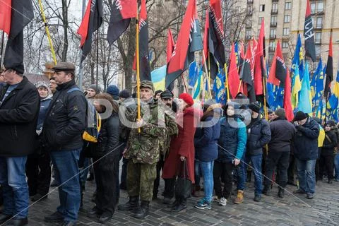 March of National Dignity in Kyiv Stock Photos