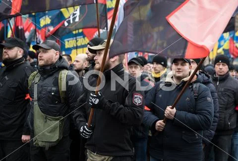 March of National Dignity in Kyiv Stock Photos