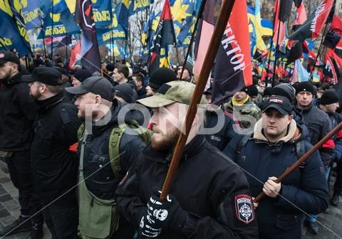 March of National Dignity in Kyiv Stock Photos