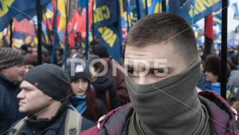 March of National Dignity in Kyiv Stock Photos