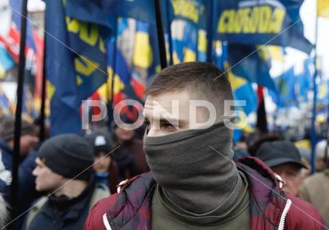 March of National Dignity in Kyiv Stock Photos