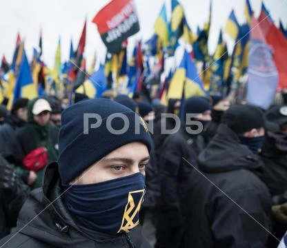 March of National Dignity in Kyiv Stock Photos