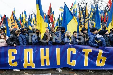 March of National Dignity in Kyiv Stock Photos