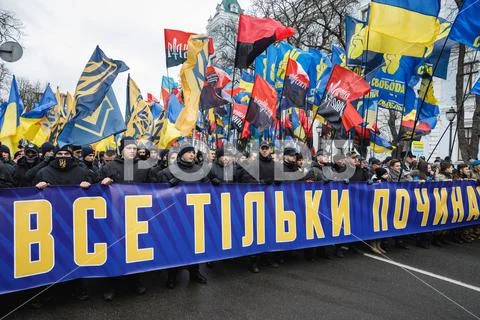 March of National Dignity in Kyiv Stock Photos