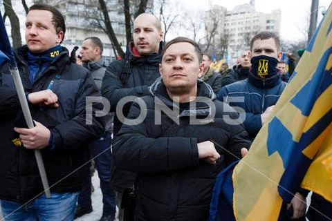 March of National Dignity in Kyiv Stock Photos