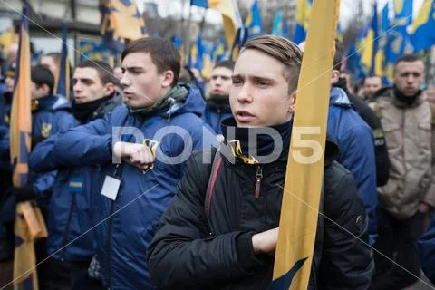 March of National Dignity in Kyiv Stock Photos