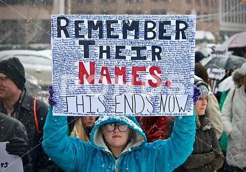 'March for Our Lives' anti-gun violence rally Stock Photos