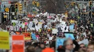 March Of Our Lives Protest Protesters In New York City 2018 For Gun Control Stock Footage