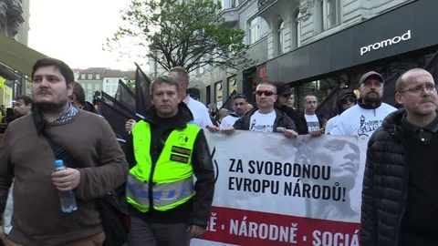 March of radical extremists, suppression of democracy, National Social Front Stock Footage 107697294