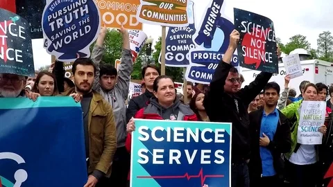 March for Science in Washington, DC Stock Footage 74900390