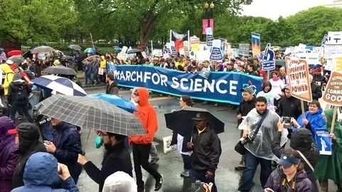 March for Science in Washington, DC Stock Footage
