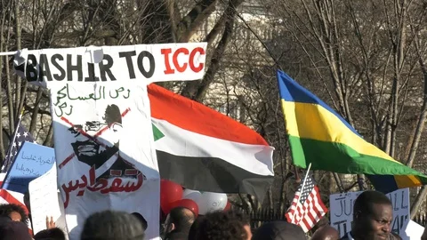 March for Sudan in Washington, D.C. Stock Footage 103388137